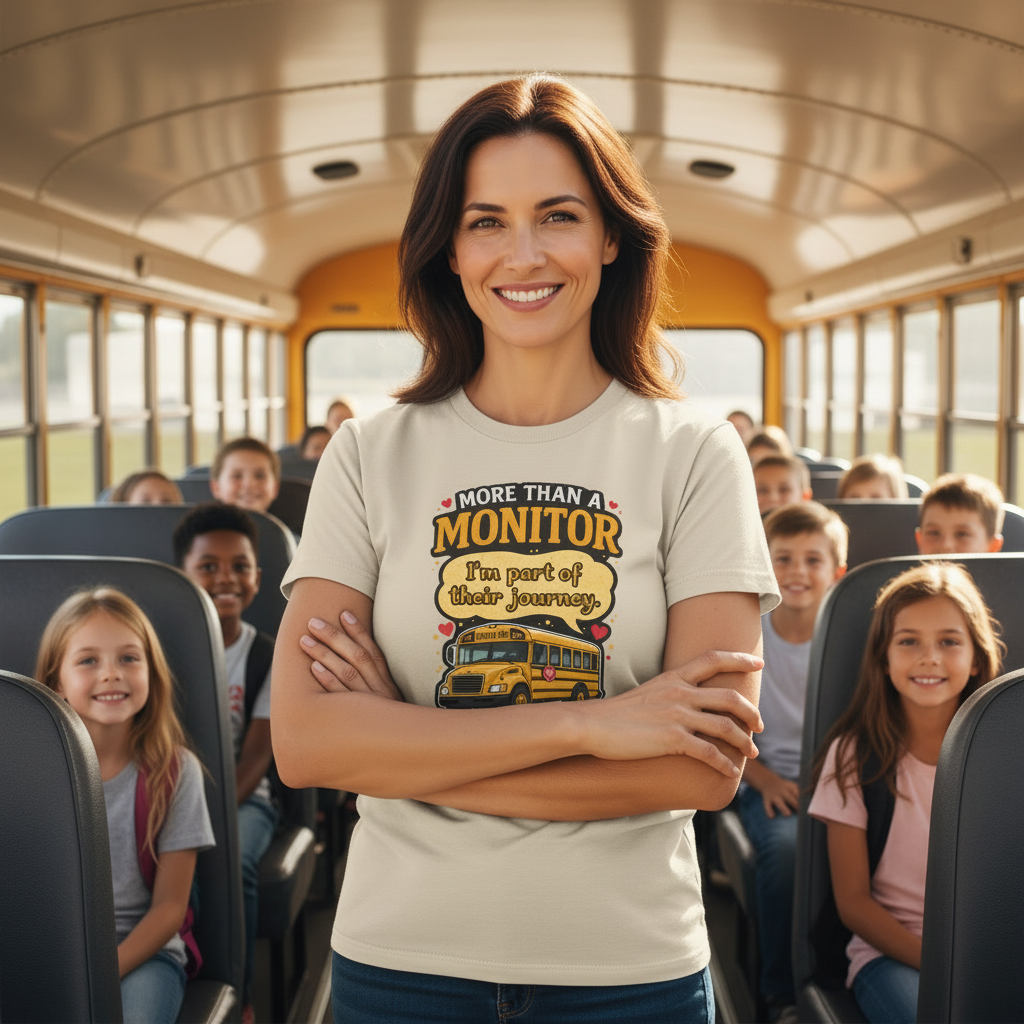 More Than a Monitor Tee - Inside School Bus Aisle